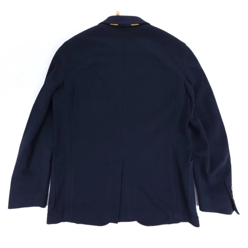 POLO Ralph Lauren Unlined Knit Blazer Jacket Navy Blue Old Money Quiet Luxury 42